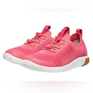 Keen Youth KNX Knit Lace Up Sneakers DuBarry Star White Size 6. New in box.